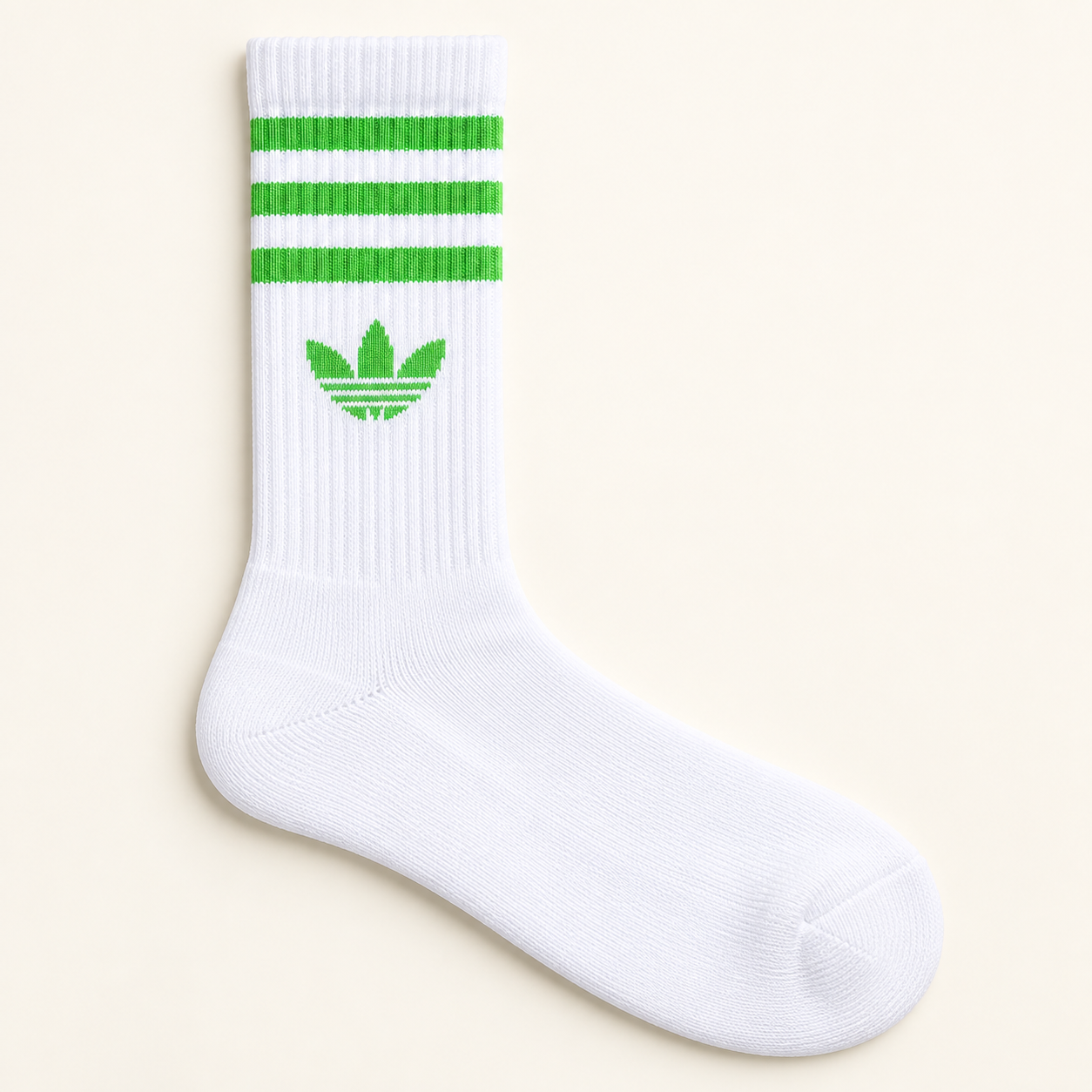 Trois bandes vert sur blanc — reconstitution fournisseur