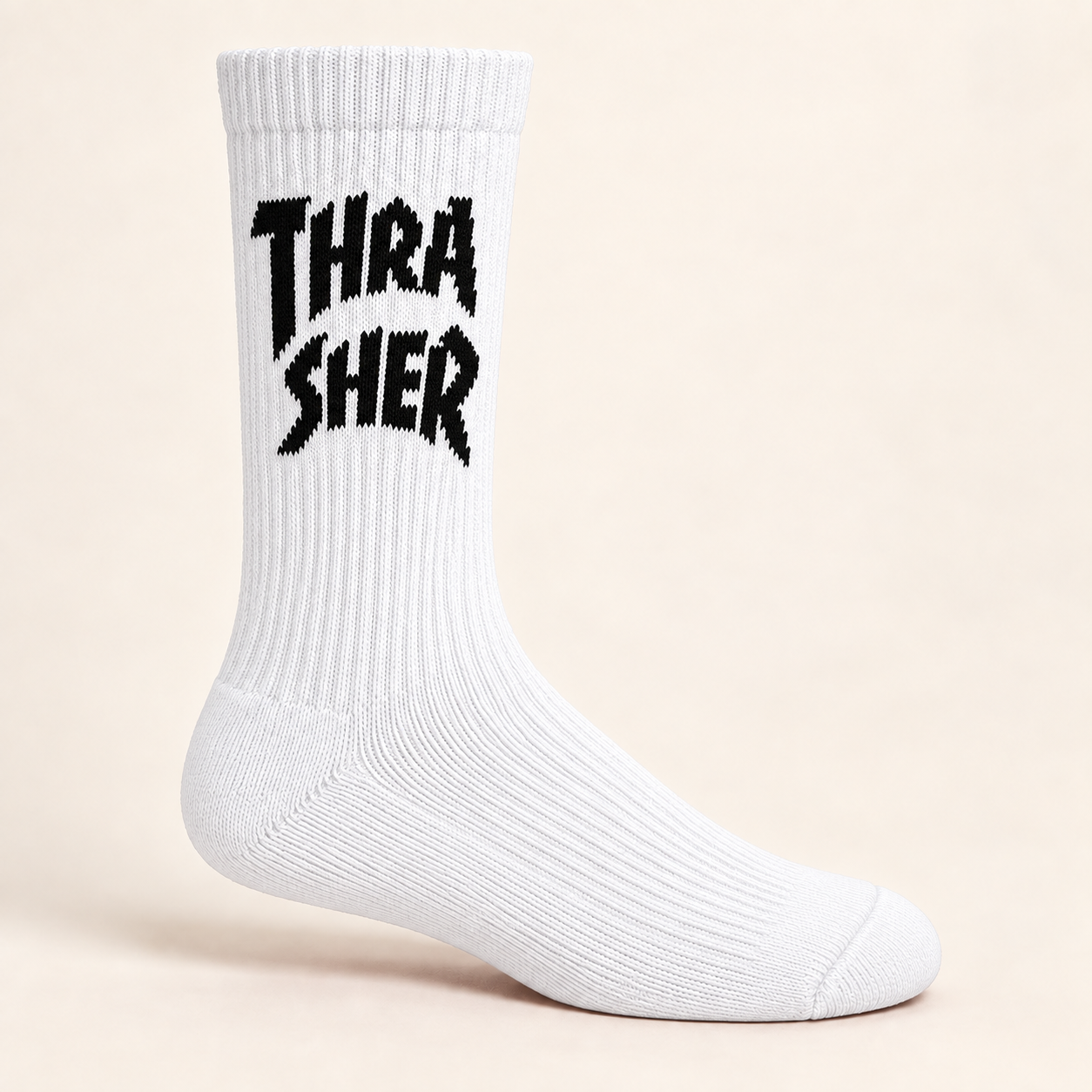 Lettrage Thrasher blanc — reconstitution fournisseur