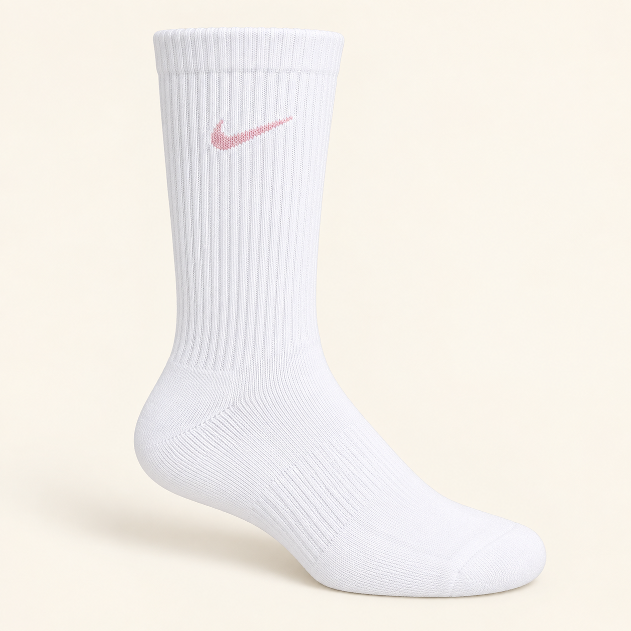 Swoosh blanc / rose — reconstitution fournisseur