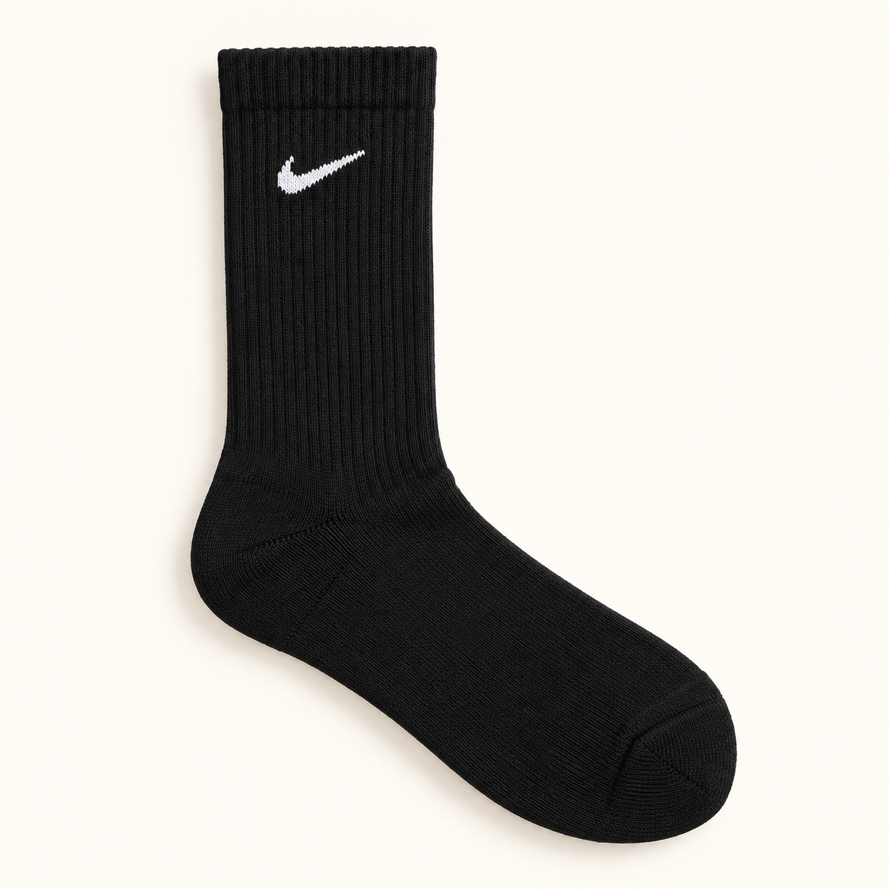 Swoosh noir / blanc — reconstitution fournisseur