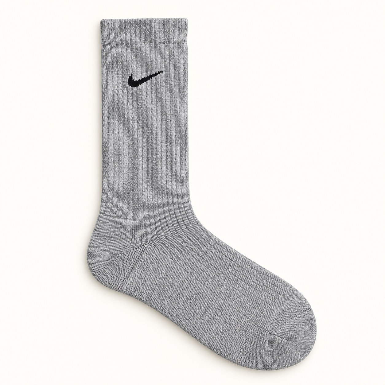 Swoosh gris / noir — reconstitution fournisseur