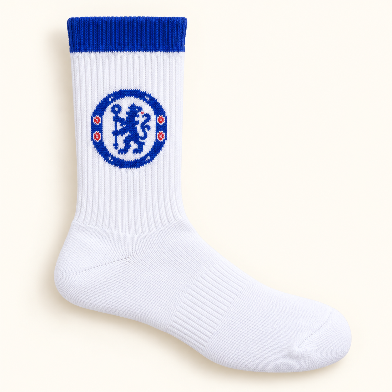 Chelsea blanc / bleu — reconstitution fournisseur