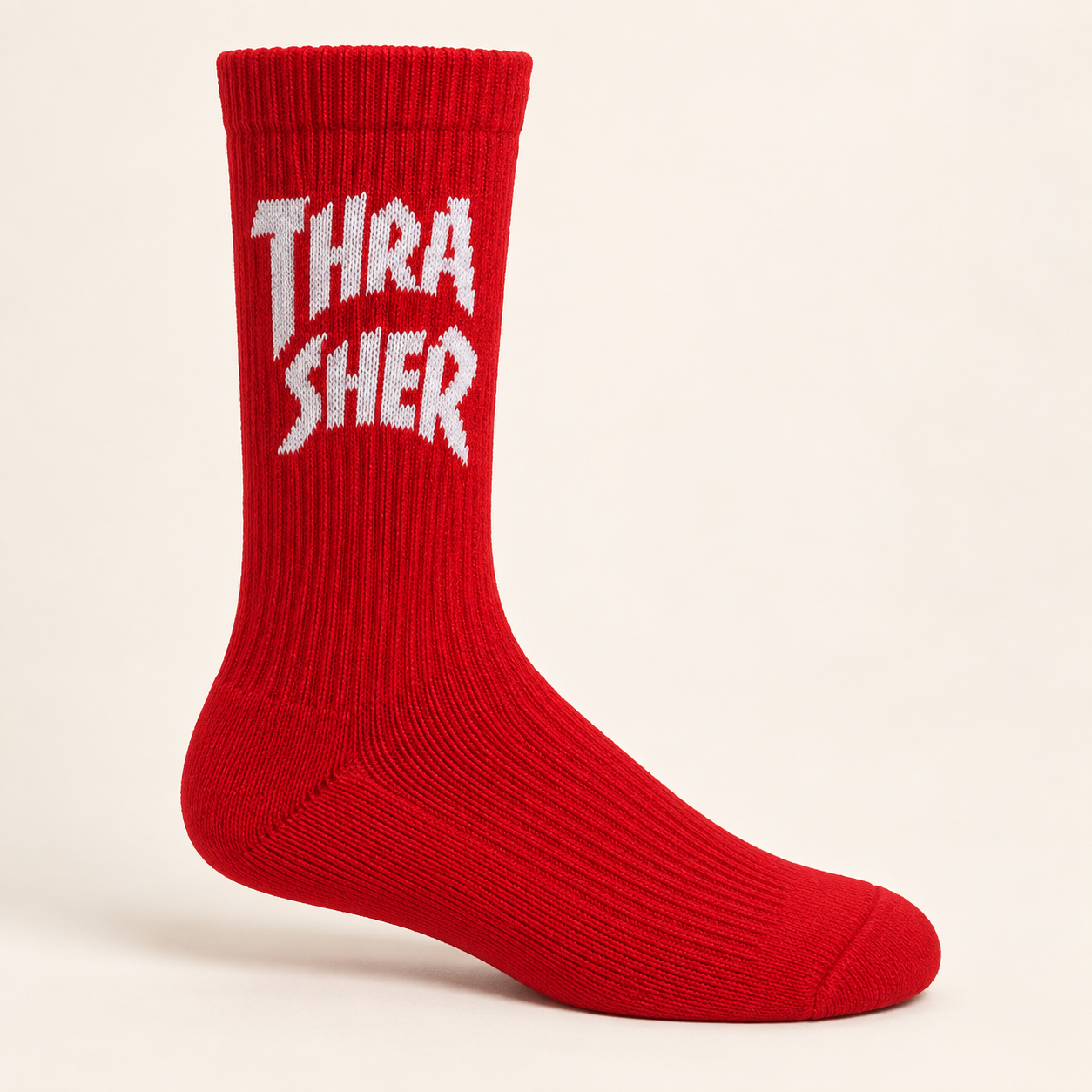 Lettrage Thrasher rouge — reconstitution fournisseur
