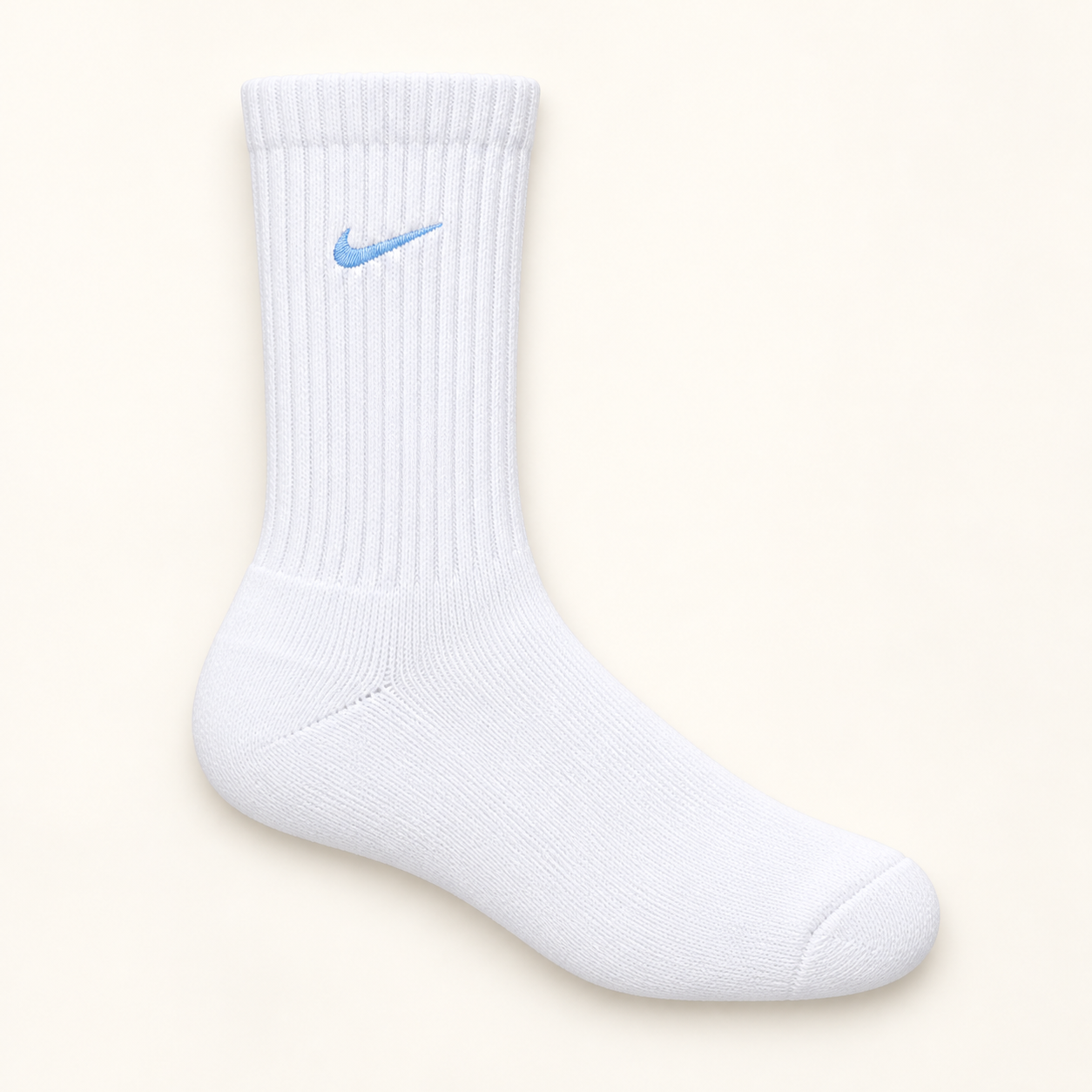 Swoosh blanc / bleu — reconstitution fournisseur